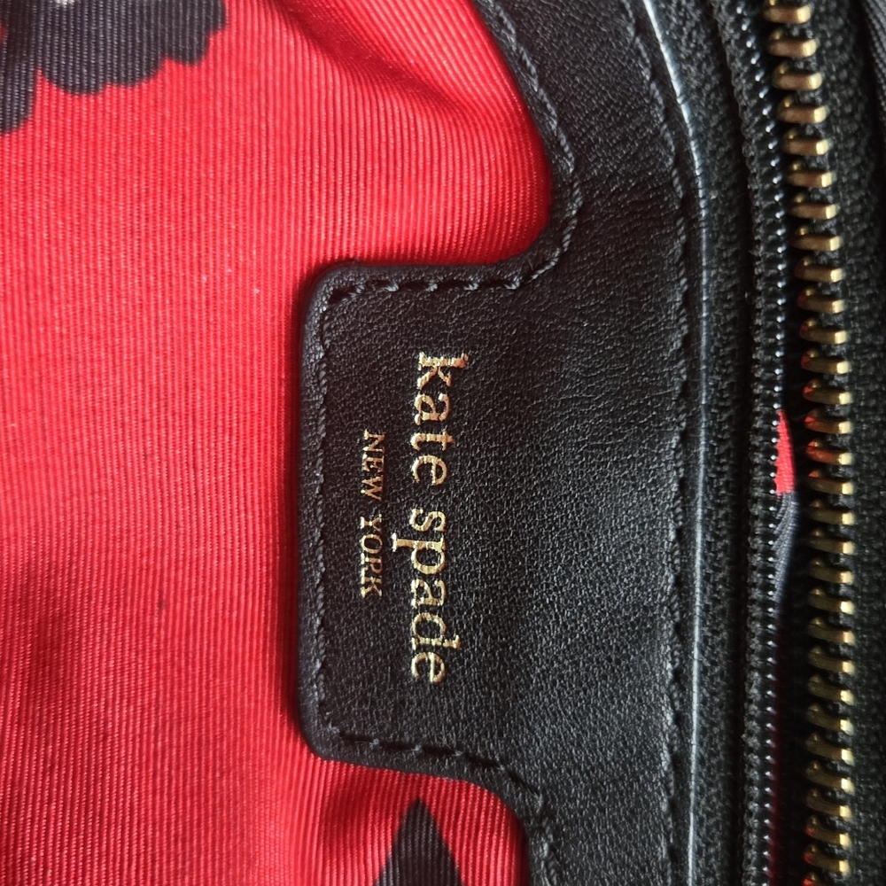 Kate Spade Black Floral Embroidered Shoulder Bag - Picture 7 of 13